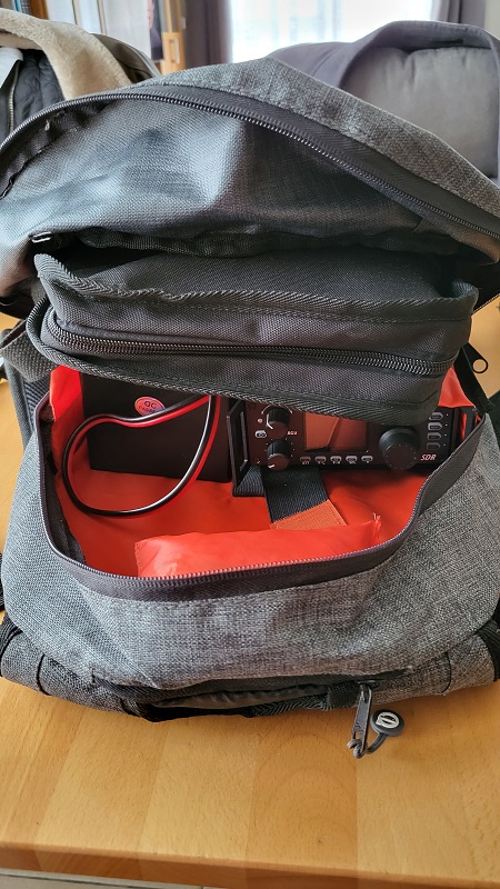 Der gepackte Rucksack wiegt knapp 8Kg