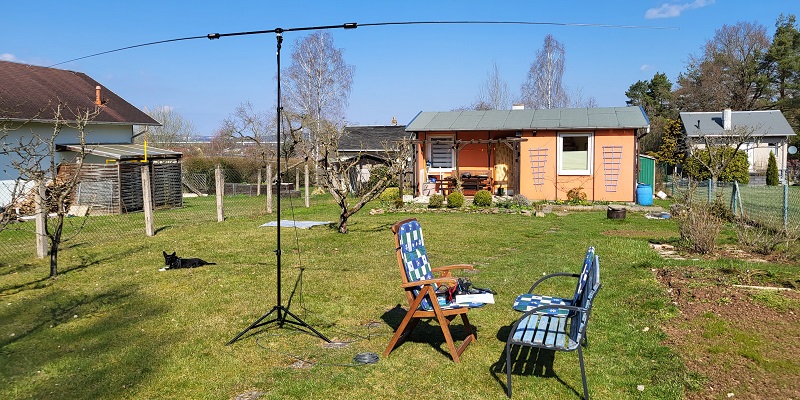 Grundstück meiner Schwiegereltern mit Antenne.