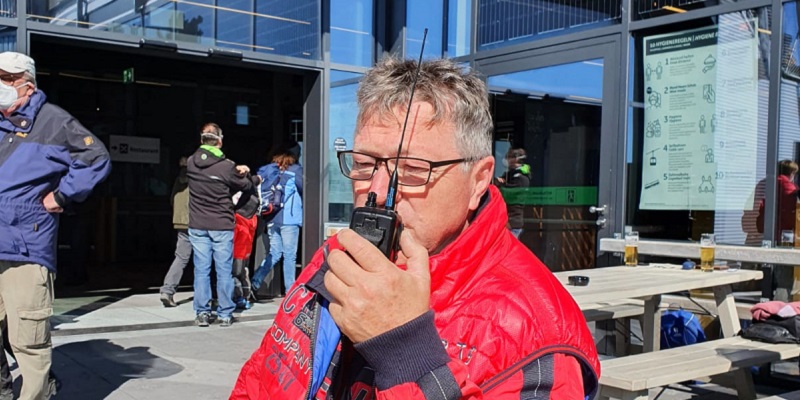 Ein SOTA-QSO mit Peter, OE/DO2MPS/p von der Zugspitze zum Daniel in Österreich.