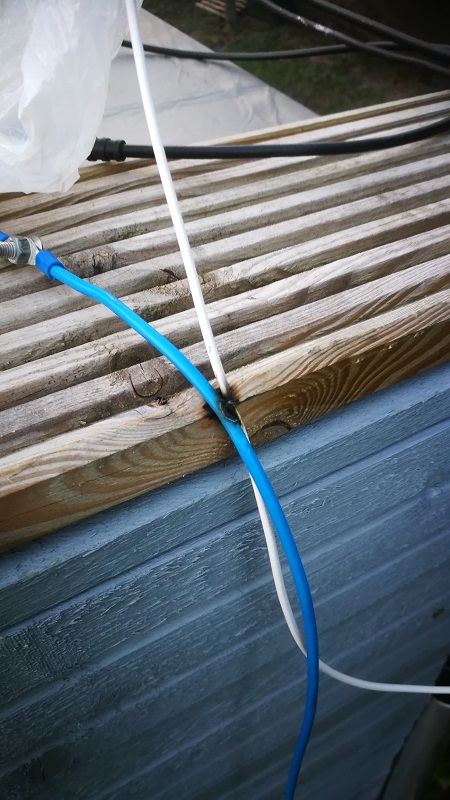 Überschlag bei 350 W Ausgangsleistung, die Drähte hatte der Wind zusammengedrückt