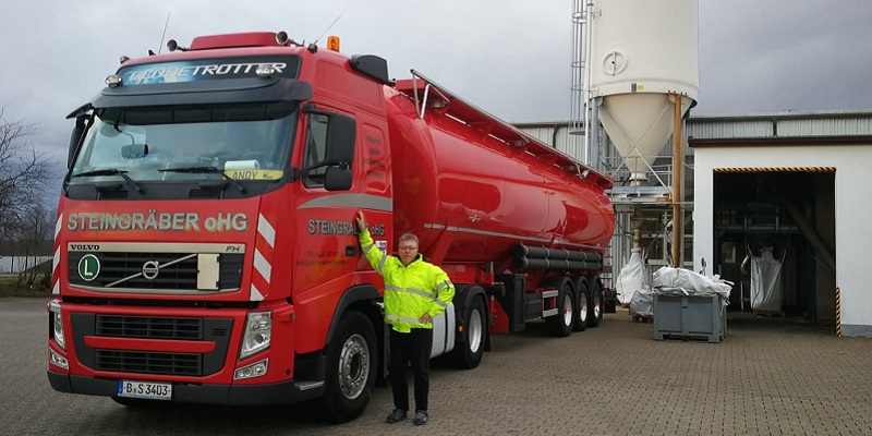Mein letzter Arbeitsplatz: ein Volvo FH3 540 Silozug für Lebensmittel.